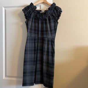 Dress Barn black & grey plaid dress size 4